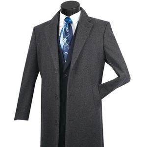 Trench Coat | Charcoal | XL | Full Length 48" | Top Coat Collection | RRR Coats